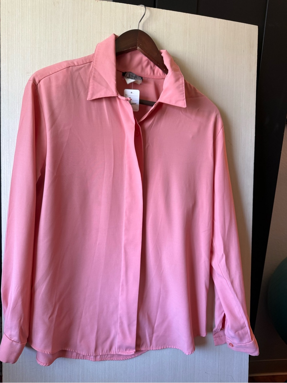 Peach Button-Up Blouse